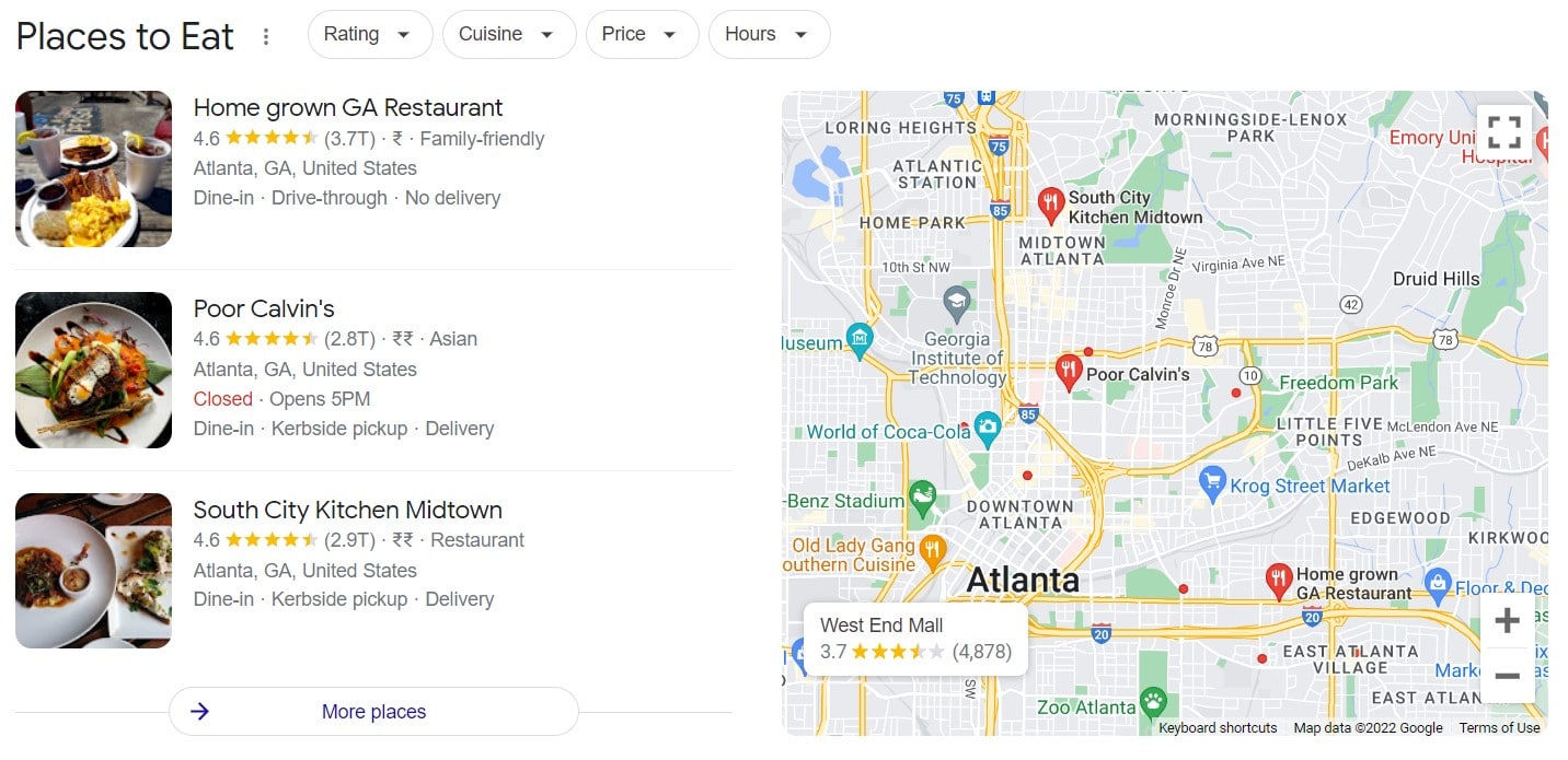 Google Local Map Visibility