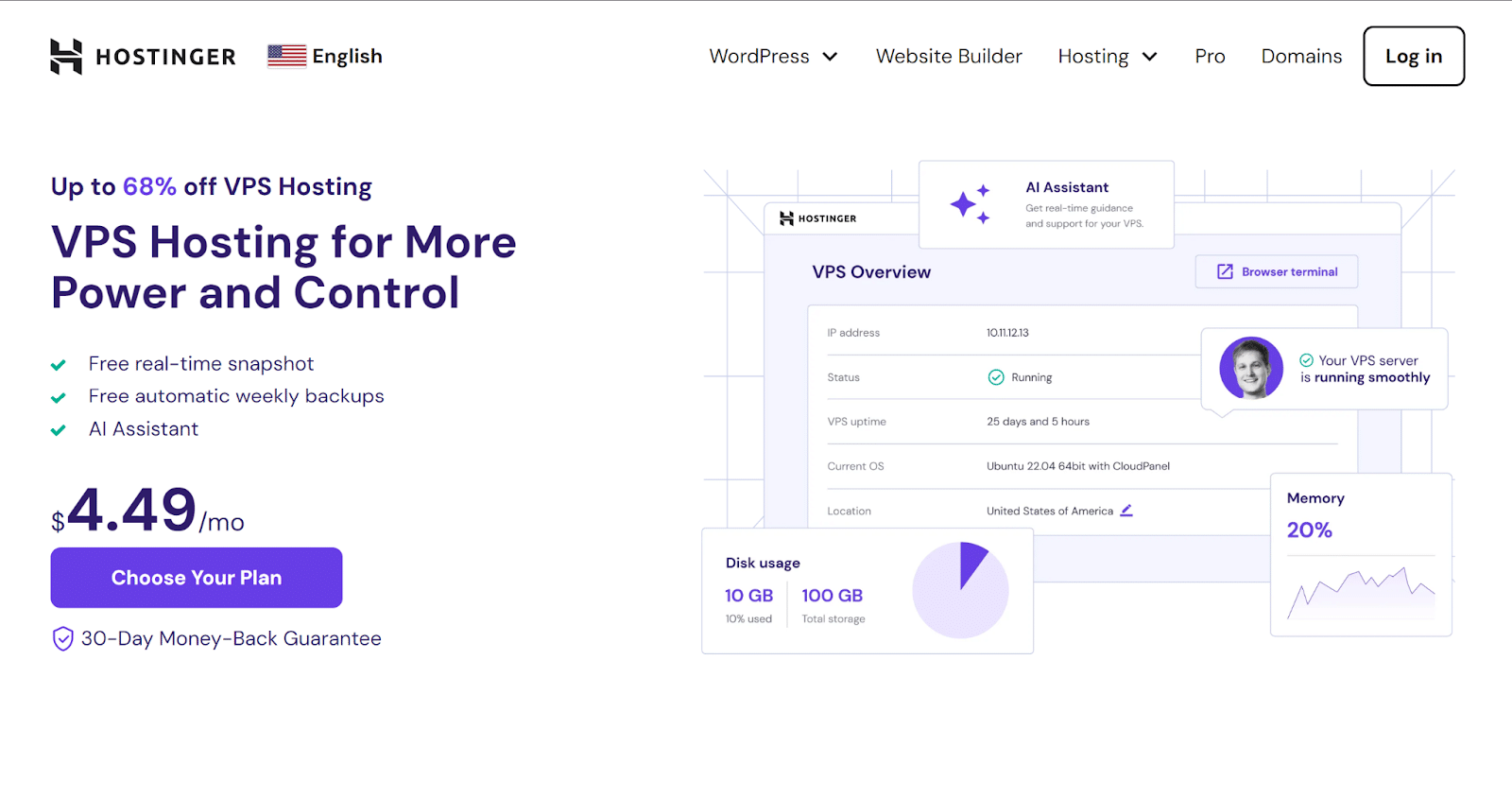 VPS Hosting Provider: Hostinger