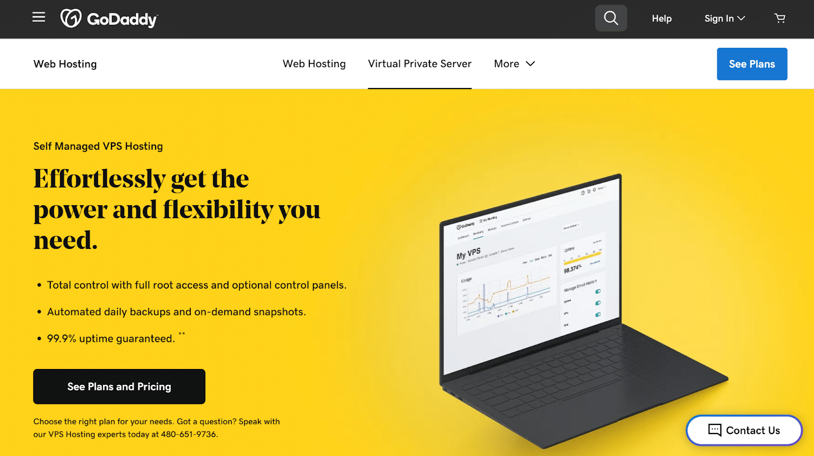 VPS Hosting Provider: GoDaddy