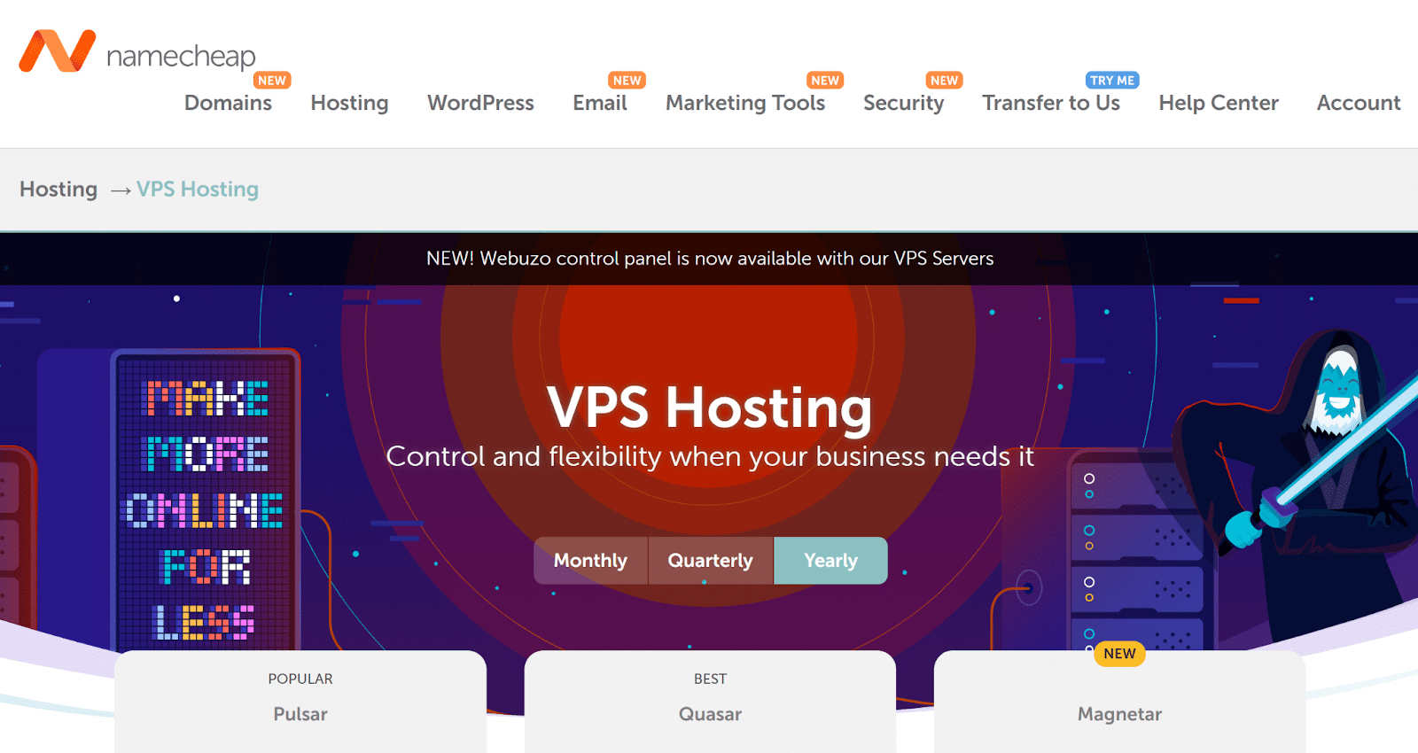 VPS Hosting Provider: Namecheap